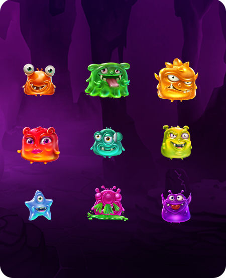 Símbolos do jogo Monster Superlanche.