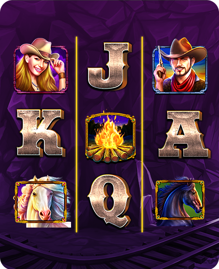 Símbolos do jogo Mustang Gold.