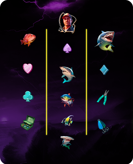 Símbolos do jogo Shark Hunter