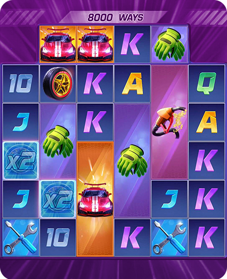 Símbolos do jogo Speed Winner.