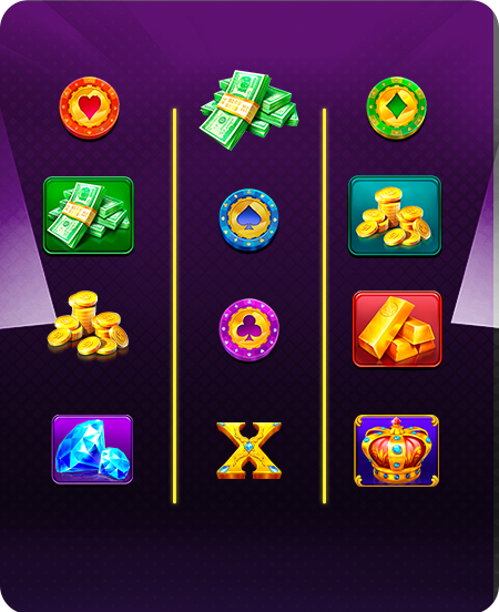 Símbolos do jogo Super X.