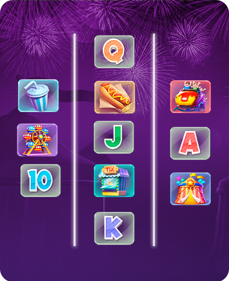 Símbolos do jogo Wild Coaster.