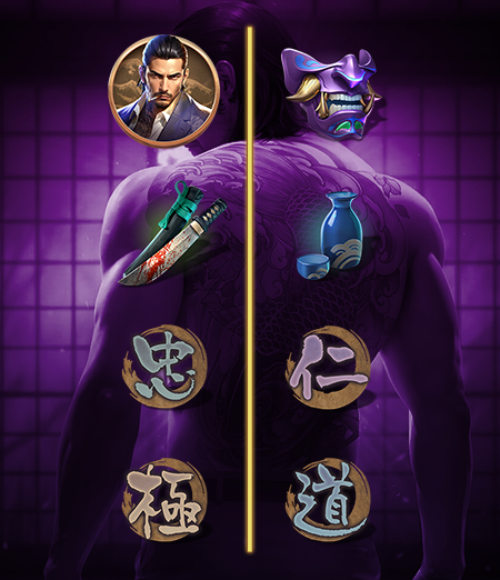 Símbolos do jogo Yakuza Honor