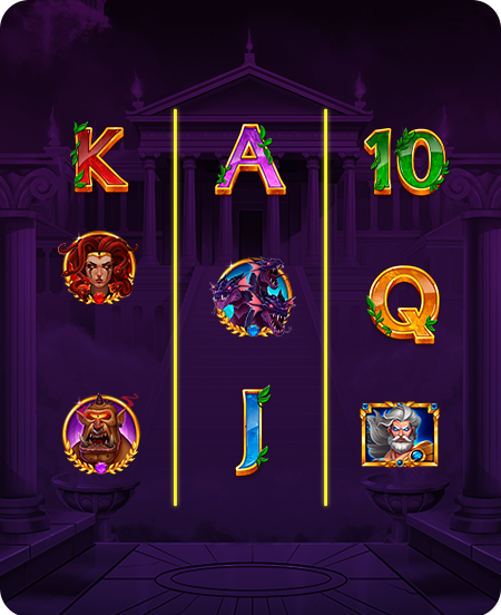 Símbolos do jogo Zeus Royale.